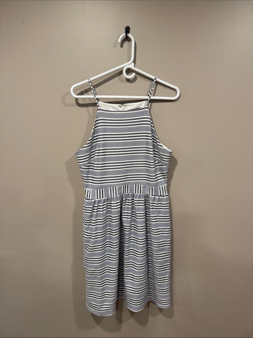 Banana Republic Girls Navy and White Striped Halter Dress